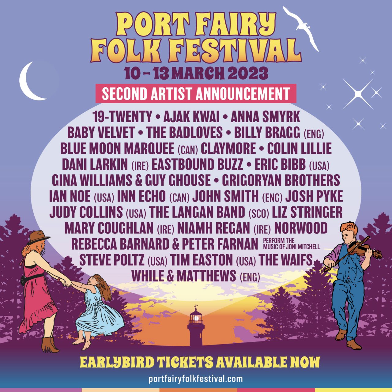 Second lineup announcement Port Fairy Folk Festival