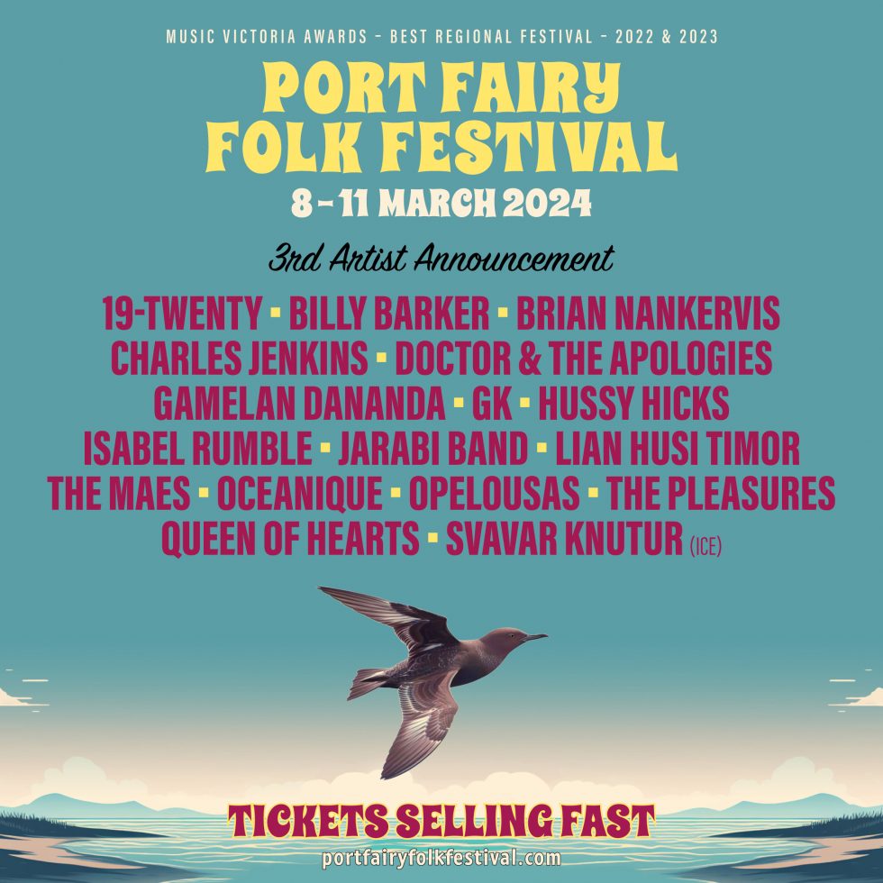 2024 3rd Artist Announcement Port Fairy Folk Festival