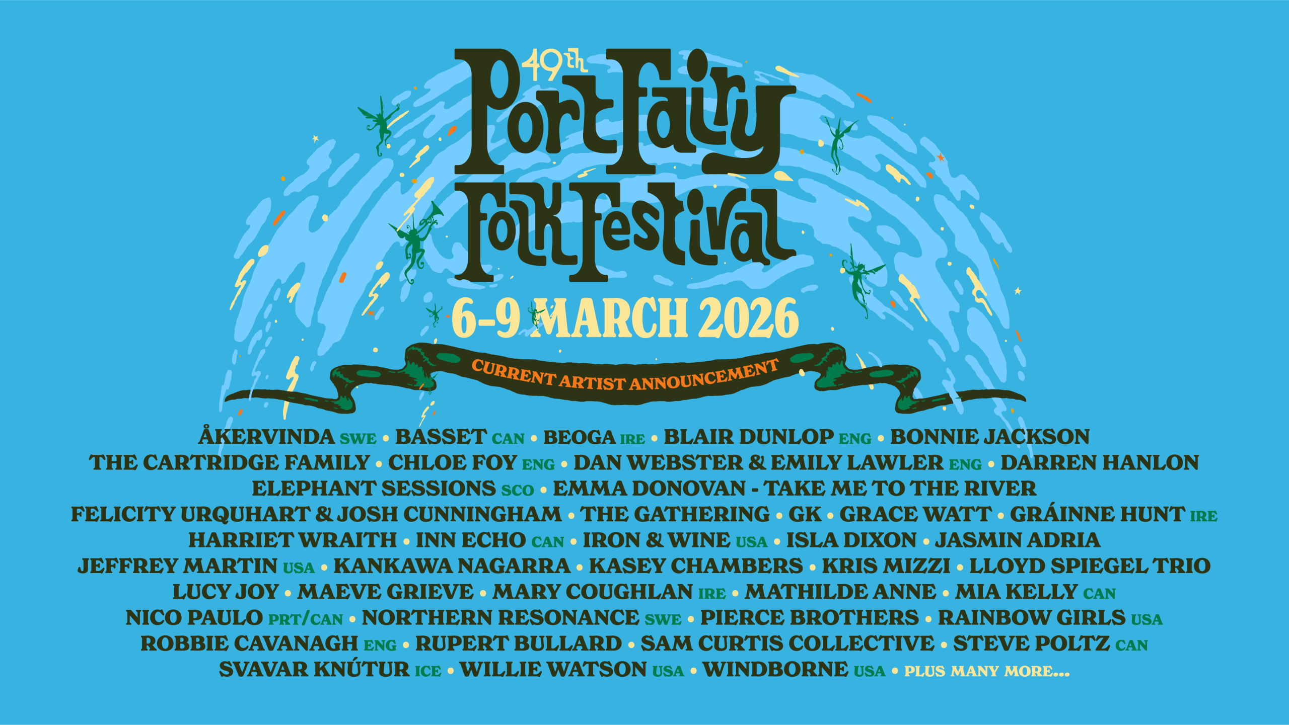 WebSlider Port Fairy Folk Festival - 2026 Artist Announcement