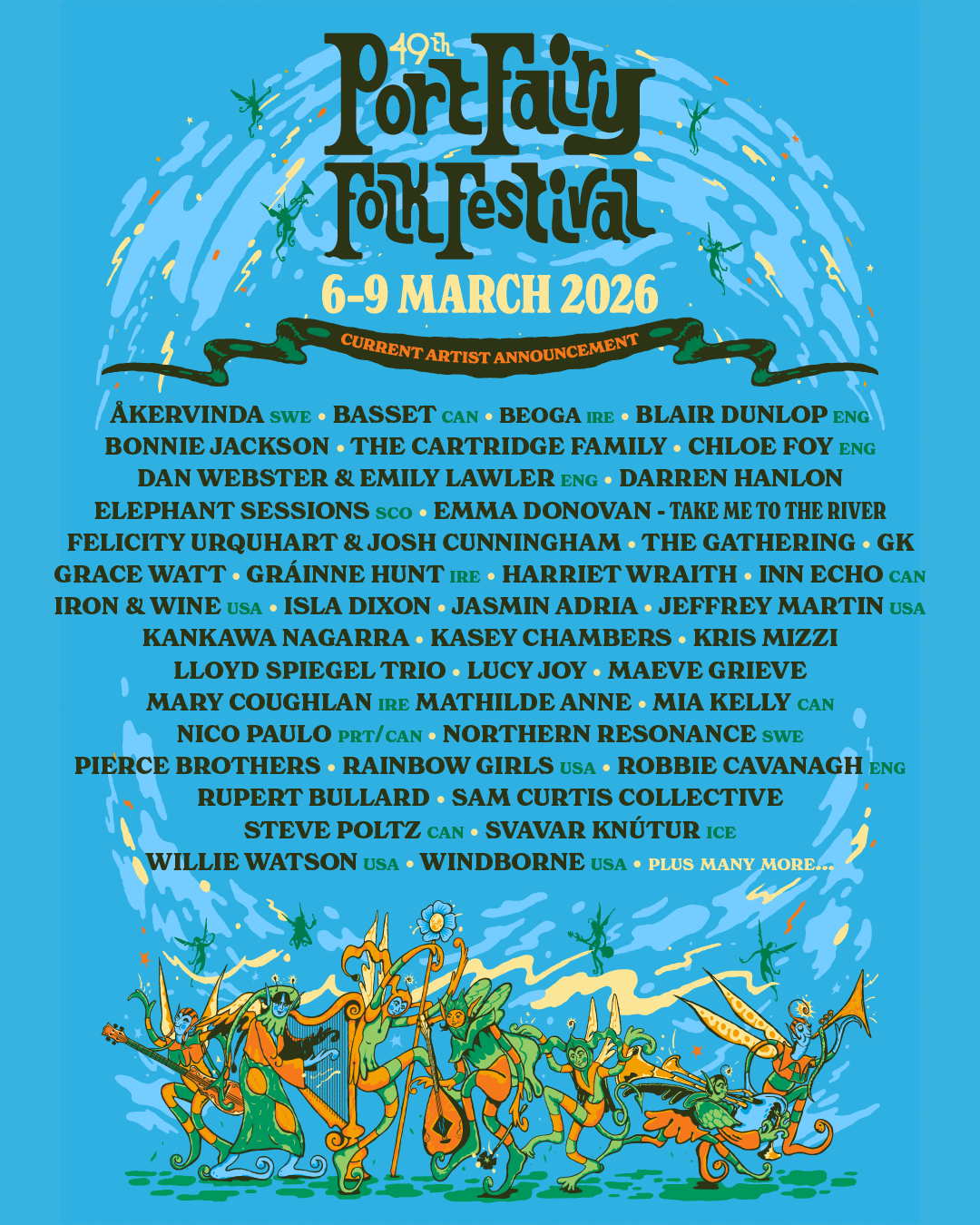 WebSlider_Mobile 2025 Lineup - Port Fairy Folk Festival